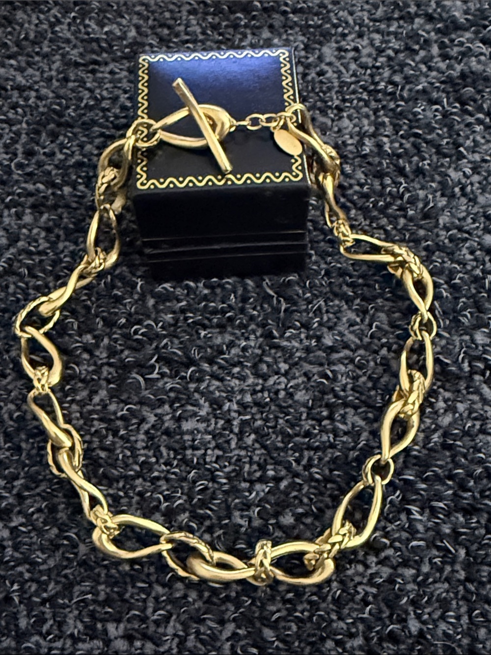 Fashion Jewelry Gold Twisted Link Necklace